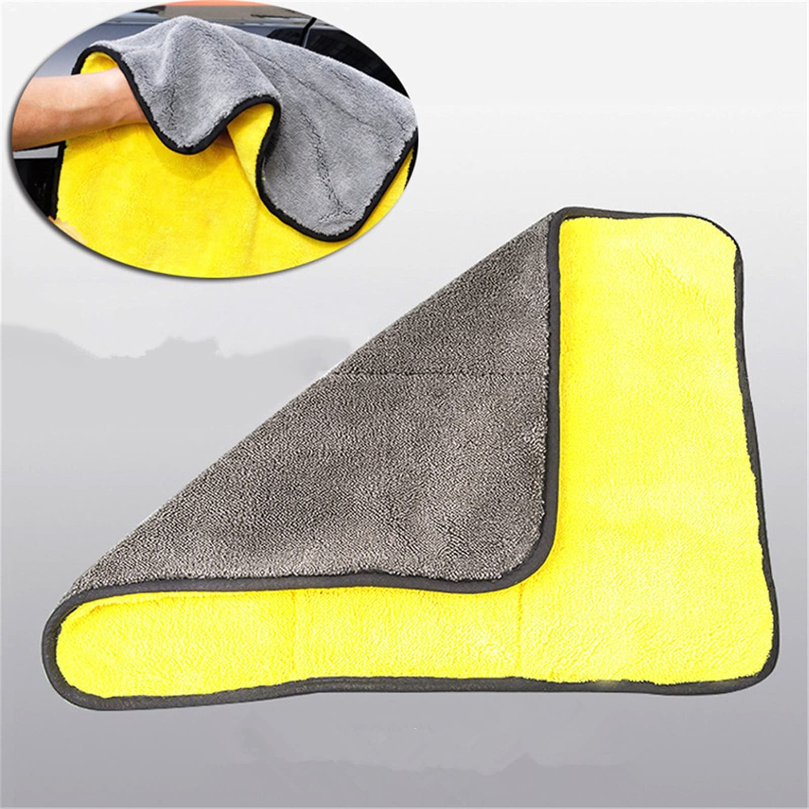 5/10X Extra Suave 30x60CM Toalla de Microfibra para Lavado de Autos Paño de Secado para Limpieza de Autos Paño para el Cuidado del Auto Toalla de Lavado para Autos (Color : 1) (4)