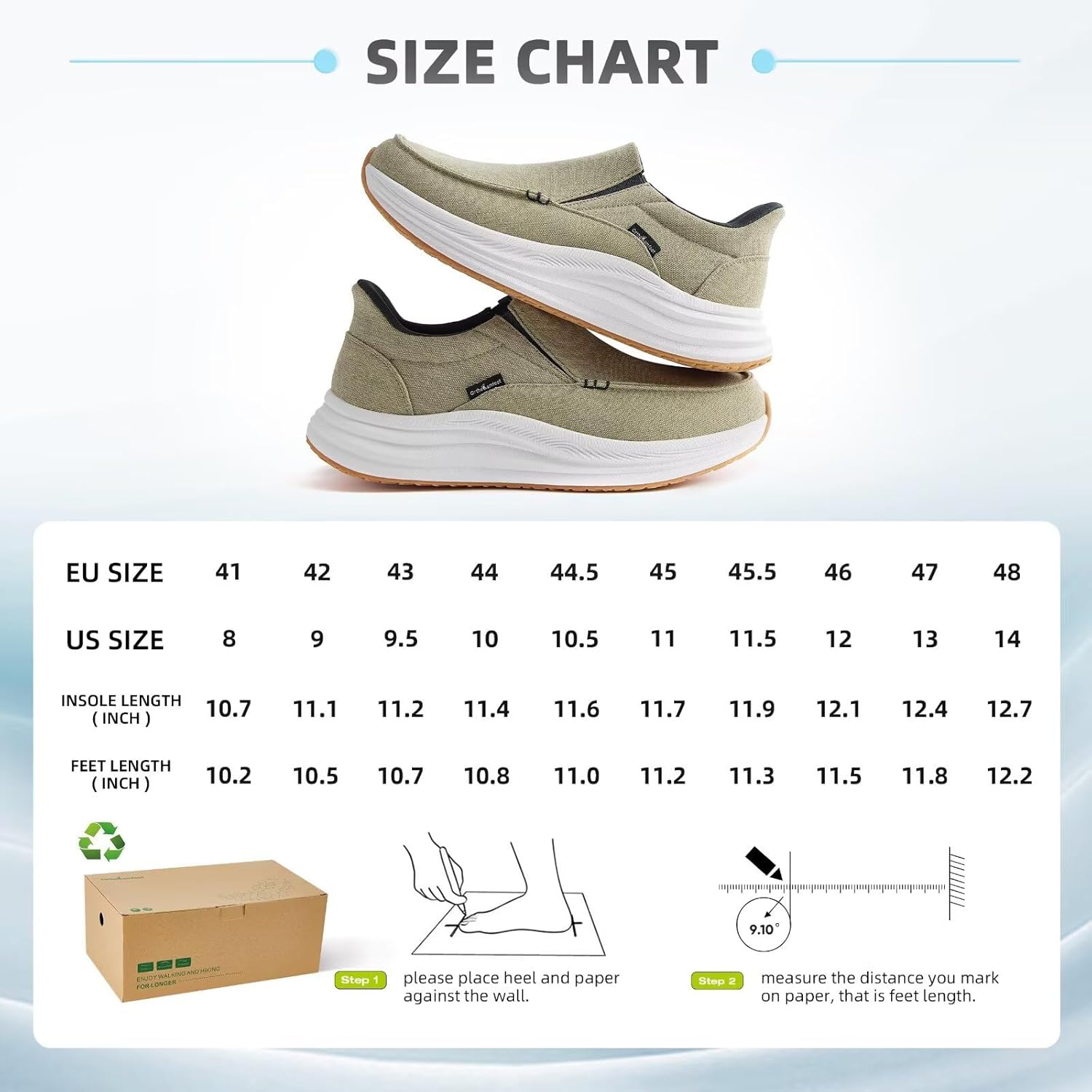 Men's Orthopedic Comfortable Slip On Shoes with Arch Support: Casual Plantar Fasciitis Orthotic Loafers, Flat Feet Leisure Vintage Flat Canvas Walking Shoes for Foot and Heel Pain Relief - Image 9