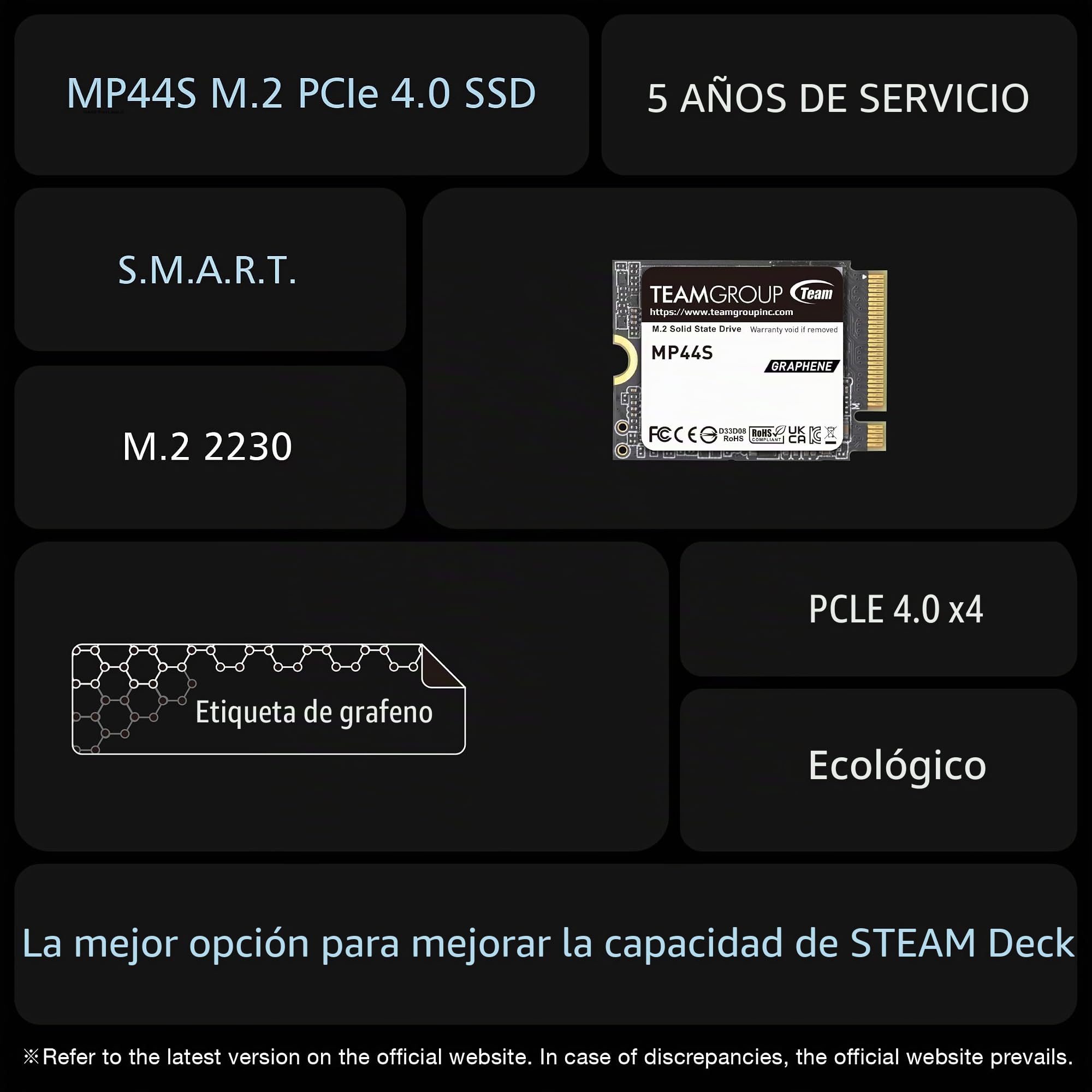 TEAMGROUP HD M2 SSD 2TB MP44S SSD PCI-E 4.0 2TB