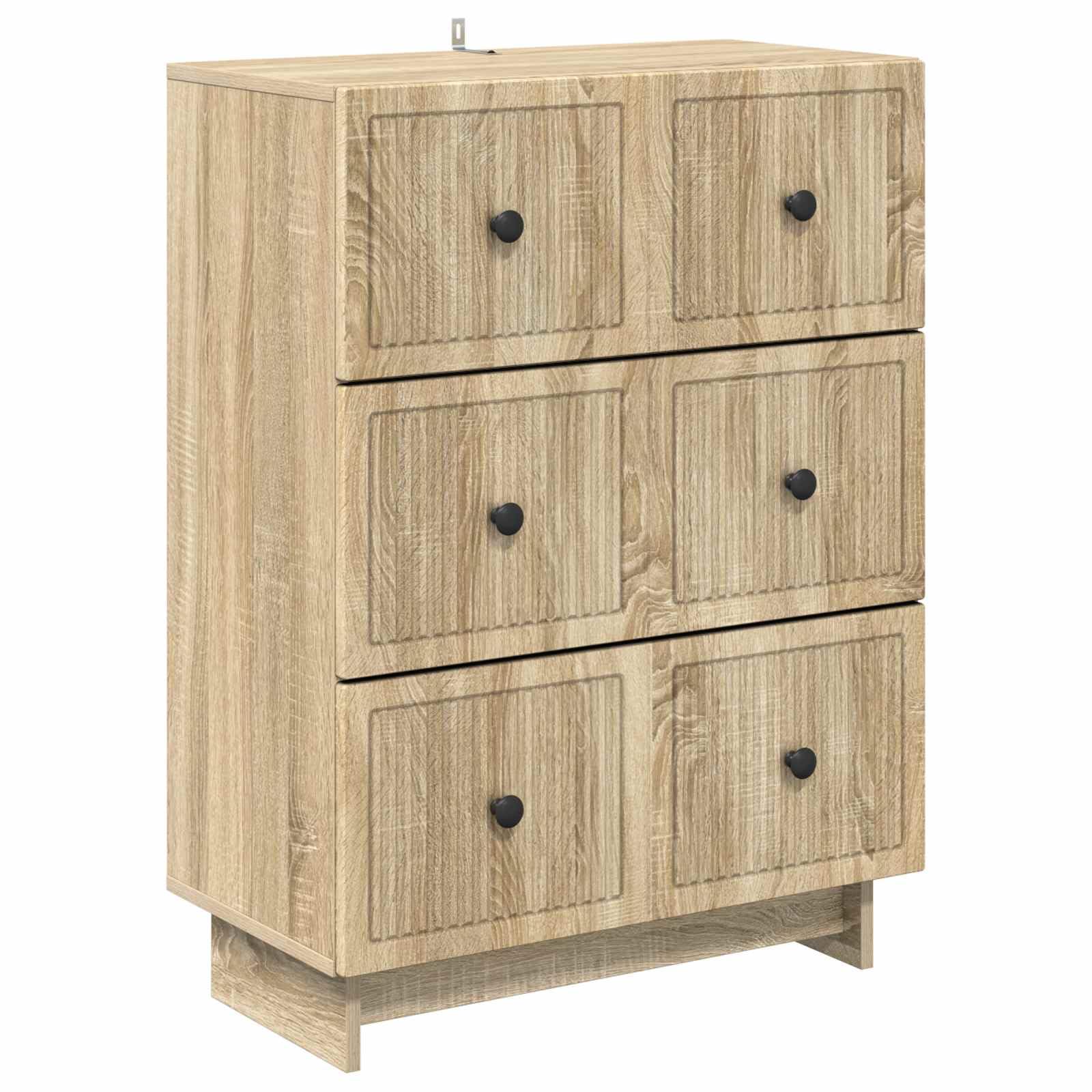 Armoire à tiroirs en chêne Sonoma 66x34,5x90 cm rétro
