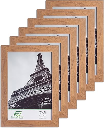 Vista 46 de FrameWorks Marco para póster de madera de 18 x 24 pulgadas, marcos clásicos de color negro mate con vidrio acrílico inastillable, fotos, pósters