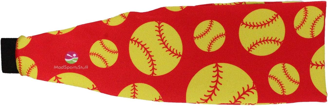 MadSportsStuff Crazy Softball Headband with Softball Logos
