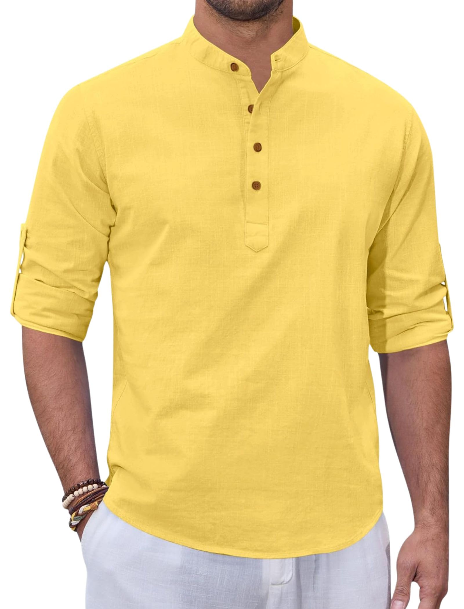 Men's Kurta || Chinese Collar Long Sleeves || Straight Hip Length Kurtas || Short Kurta for Men || for Festival || Function || Occasion Wear Fancy Kurta for-picture-27