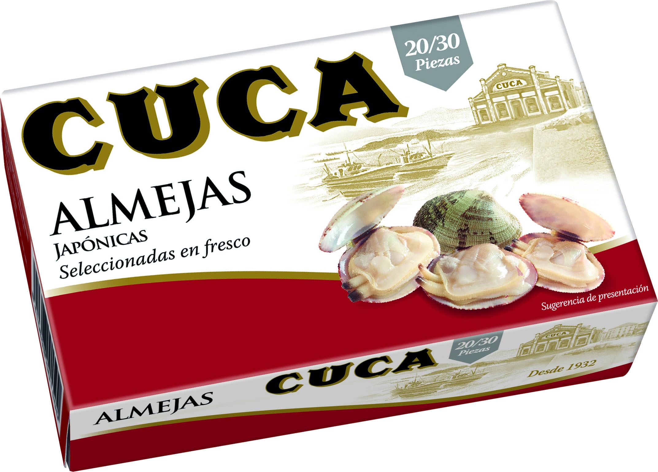 Cuca Almejas al Natural 20/30 piezas 5 latas 85gr