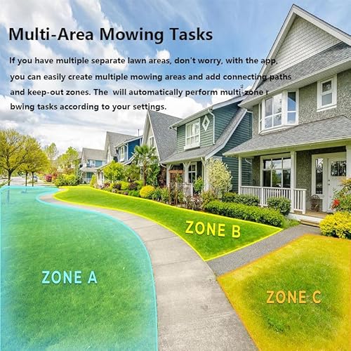 WEIMILOR RTK Robot Lawn Mower, Perimeter Wire Frees Vision Robotic Lawnmower for 1/4 Acres Lawn, Automated Mapping, APP Control, 3D Obstacle Avoidance, Zero-Edge Cutting - Image 6