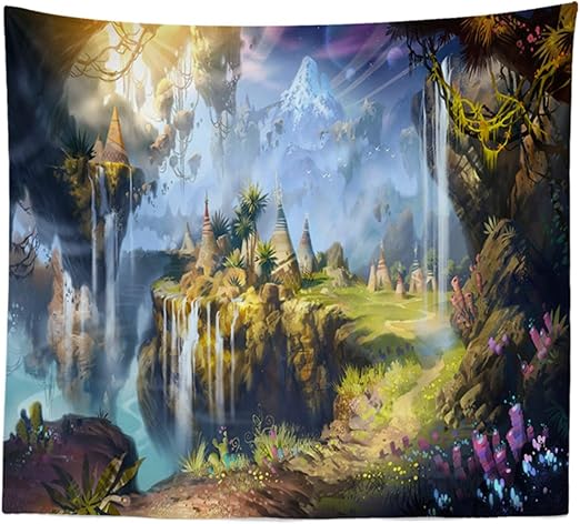 Amazon Co Jp タペストリー 幻想 ファンタジー イラスト アート 絶景 風景 大きい 部屋 飾り 背景布 壁 インテリア 布 デザイン4 ホーム キッチン Amazon Co Jp タペストリー 幻想 ファンタジー イラスト アート 絶景 風景 大きい 部屋 飾り 背景布 壁 インテリア 布 デザイン4 ホーム キッチン