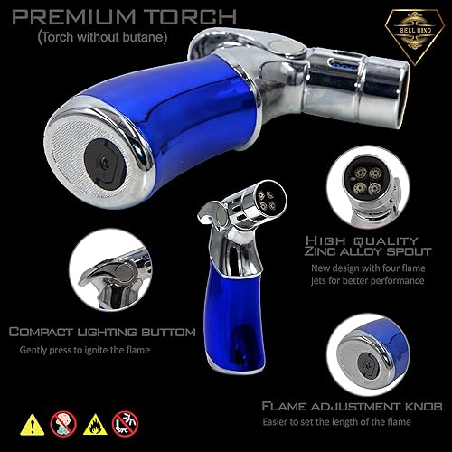 Miniatura 4 de Bell Bind Kit de ahumador de cóctel con antorcha, bourbon a la antigua, whisky escocés, kit de infusor de ahumador de bebidas, juego de 6 sabores de