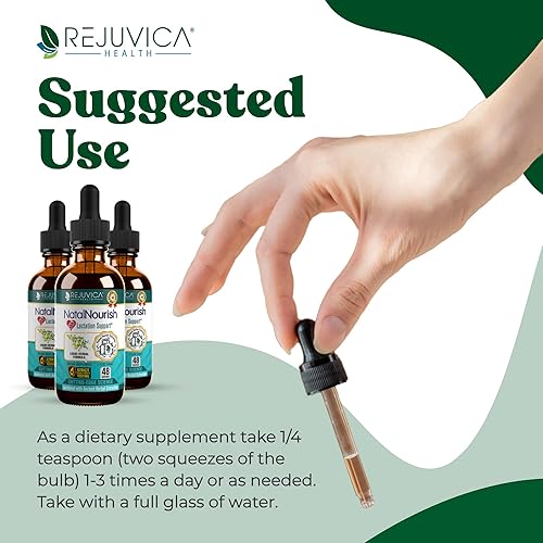 Miniatura 7 de Rejuvica Health NatalNourish - Suplemento avanzado de apoyo a la lactancia - Entrega de líquidos para una mejor absorción - Alholva, cardo bendito,