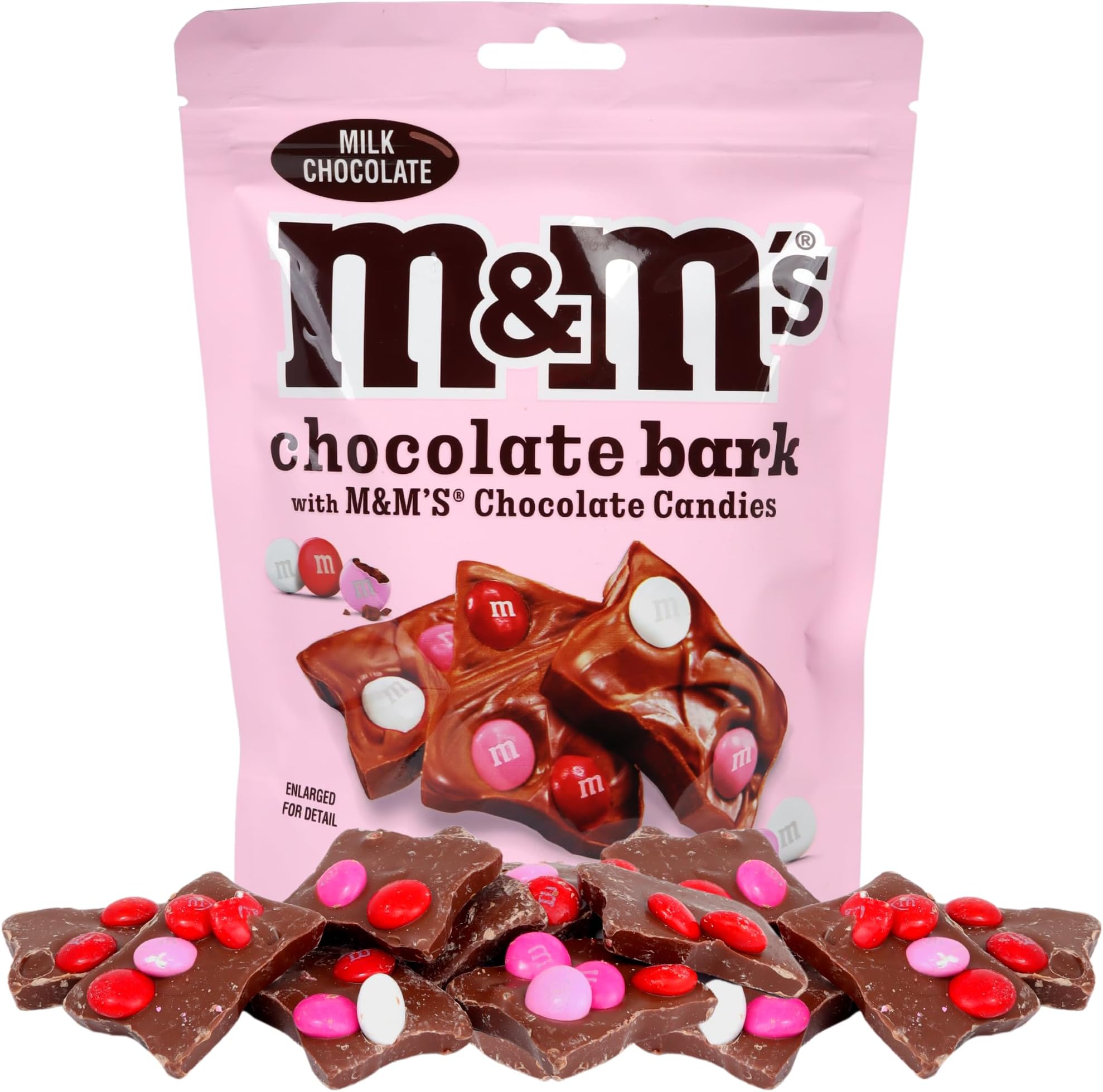 Limited Edition M and M’s Milk Chocolate Bark, Valentines Candy Gift Bag, 5 Ounces