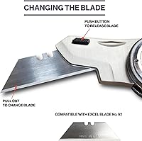 Vista 6 de Excel Blade Revo – Cúter plegable con mango, seguro y clip