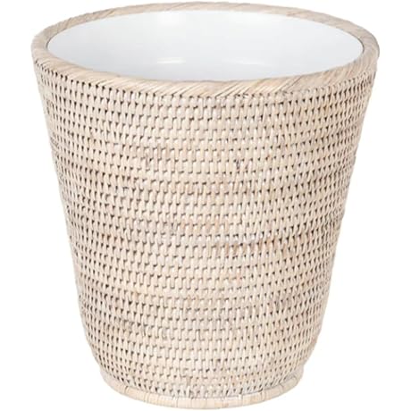 KOUBOO La Jolla Rattan Bathroom Trash Can