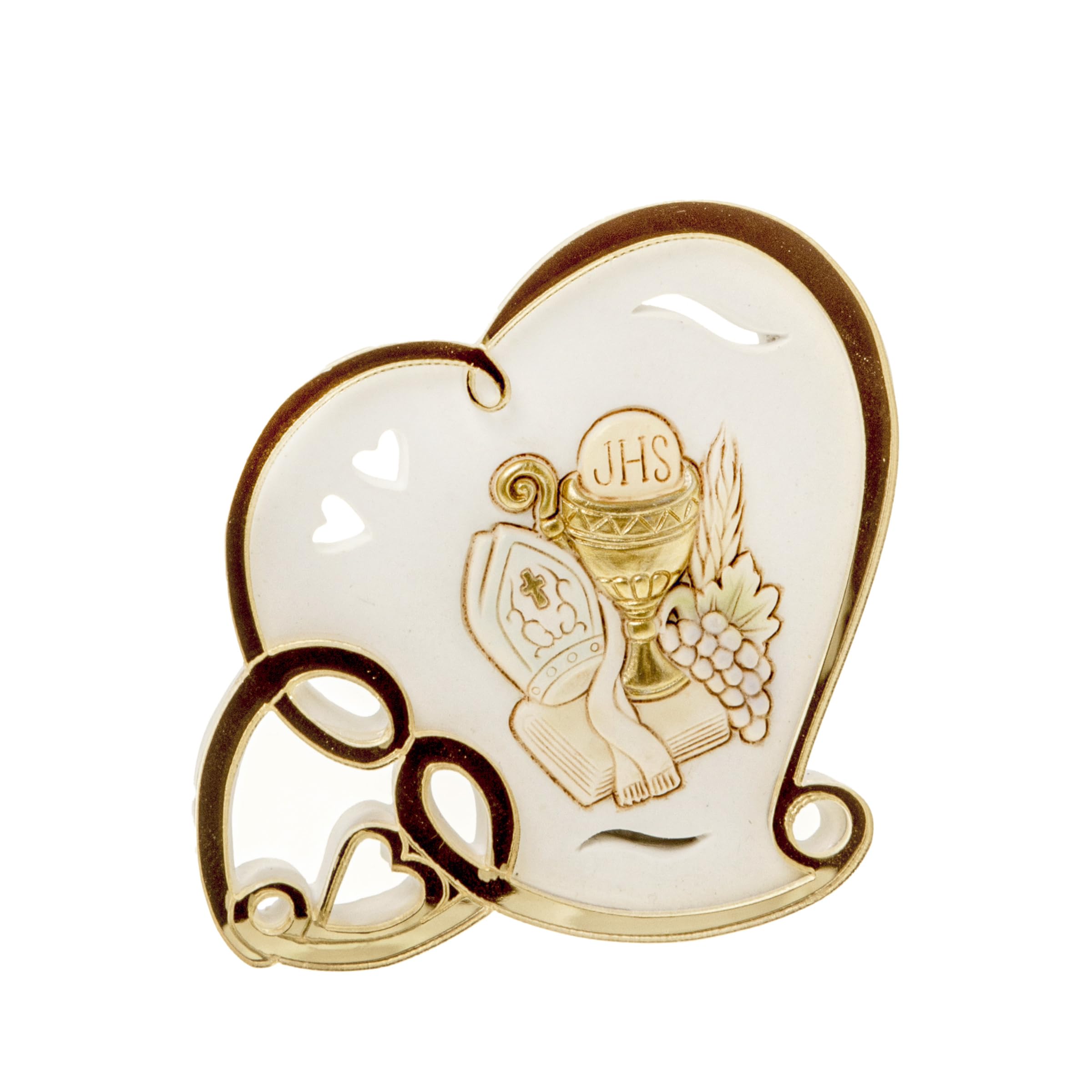 Doni Bomboniere Taufe 8 Stück Heilige Ikone in Form eines Heiligen Heiligen Symbols Erstkommunion Konfirmation Hochzeit Künstlerisch Jesus Region Sakrament Liebe Zärtlichkeit Herz mit Bild in der