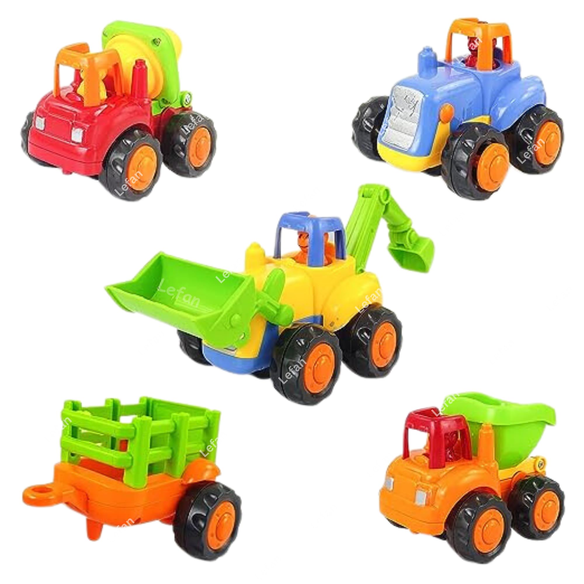 Lefan Big Construction Vehicles Toys Unbreakable Toys Set Pull Back Vehicle Toys For Kids Plastic Automobile Toys Push And Go Power Friction Construction Vehicle Toys Crawling Toy,Multicolor (B0CDC6JM4K) Amazon Price History, Amazon Price Tracker