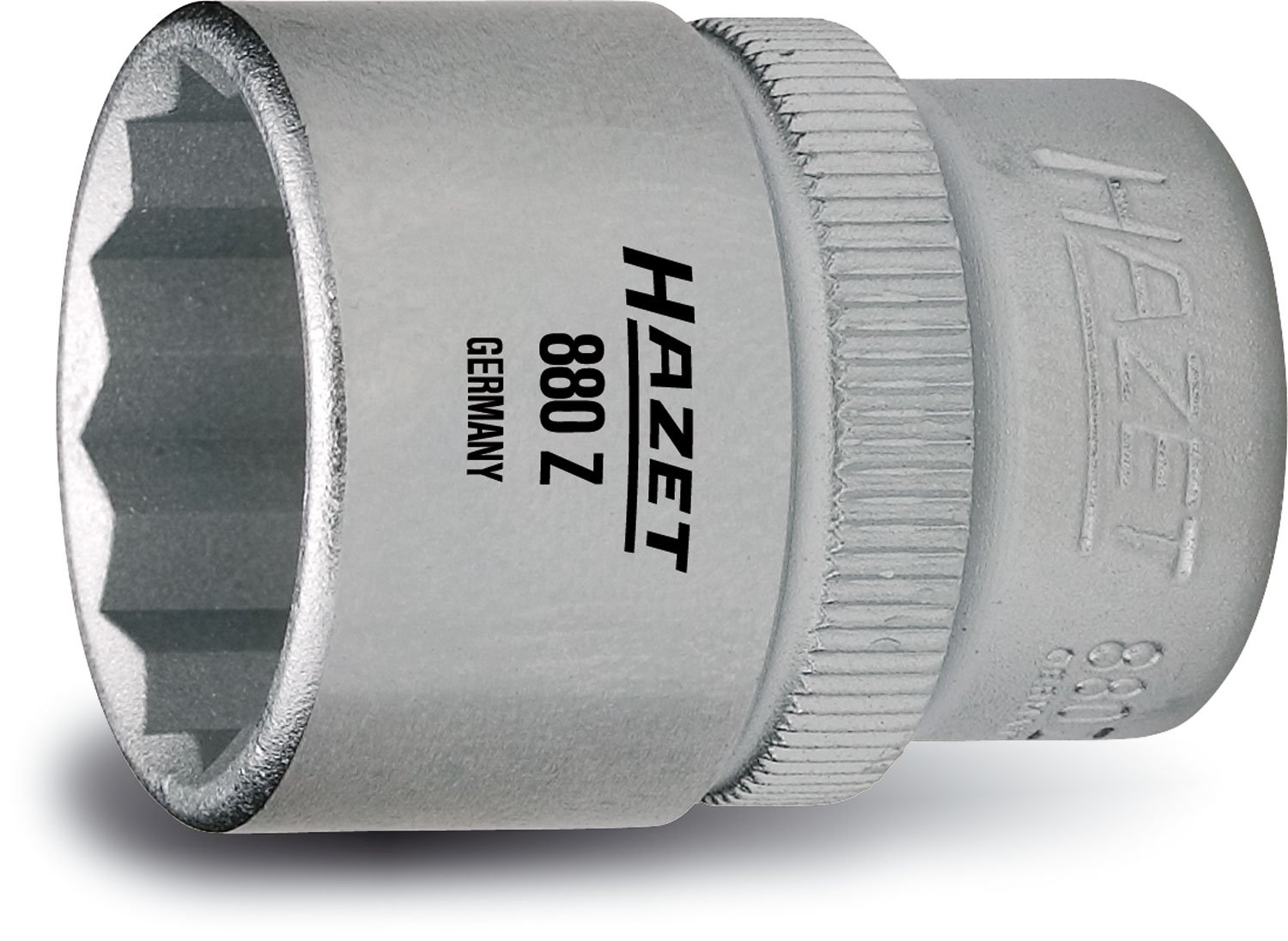 HAZET 880Z-21 31.5 mm 12-Point Traction Profile Socket - Chrome-Plated/Polished