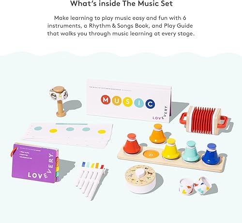 Miniatura 6 de LOVEVERY El juego de música  Libro de 6 instrumentos y ritmo y canciones, juguetes musicales para niños pequeños y niños, a partir de 18 meses a 4