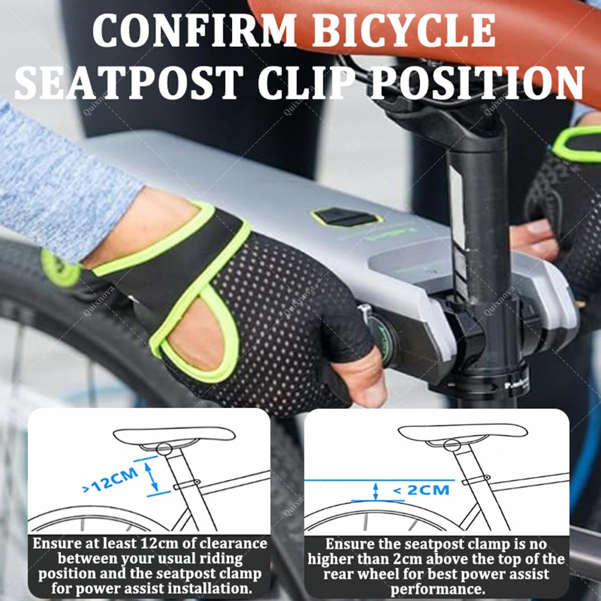 Kit di conversione per Bicicletta elettrica - Azionamento Elettrico per Bici da Città, Mountain Bike e Bici Pieghevoli, unità di azionamento Portatile con Controllo Tramite App B
