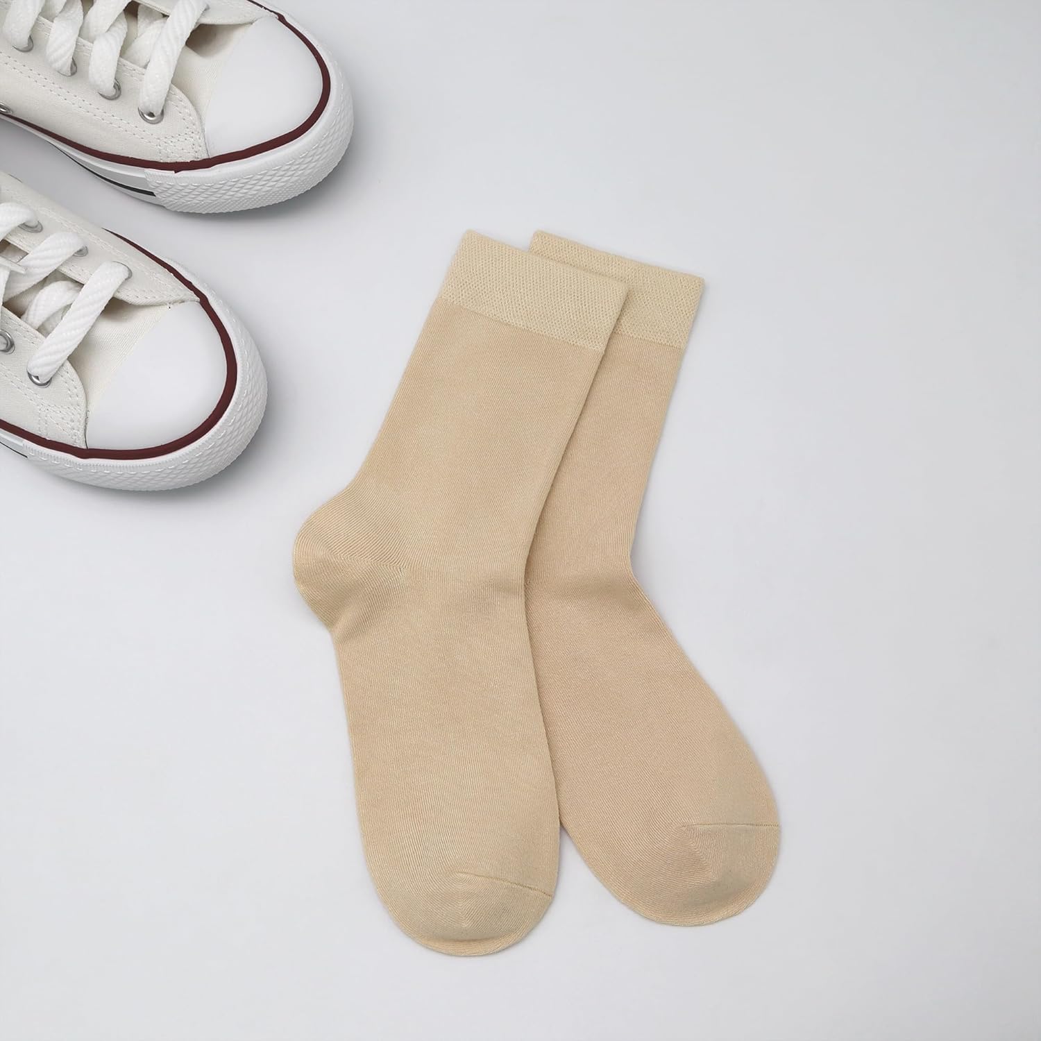 SERISIMPLE Viscose Bamboo Kids Crew Socks School Anti Odor Socks for Boys Girls Uniform Light Weight Flat Seam Socks 5 Pairs - Image 5