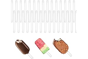 Sparkling Acrylic Popsicle Sticks for Creative Cake Decorating and Refreshing Delights