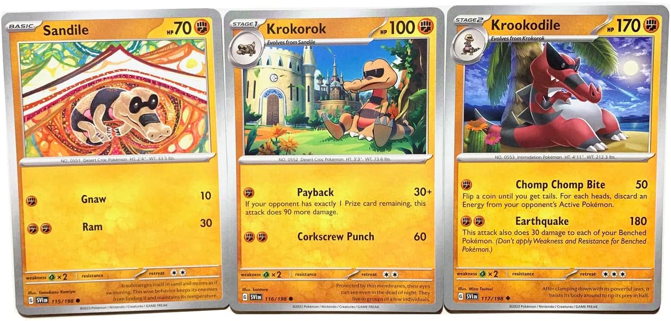 Krookodile 117/198 - Scarlet & Violet - Pokemon Evolution 3 Card Set