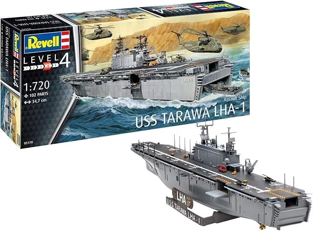 Revell RV05170 Assault USS Tarawa LHA-1 Plastic Model kit, 1:720