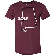SwingJuice Golf T-Shirt Alabama Crew Neck Short Sleeve Funny Golf Shirt for Men and Women Maroon L