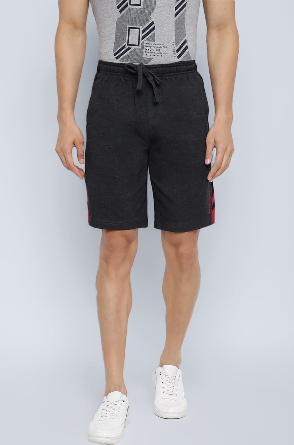 Men Athleisure Smart Tech Knit Shorts - Pack of 1 Easy Stain Release, Anti Stat, Ultra Soft