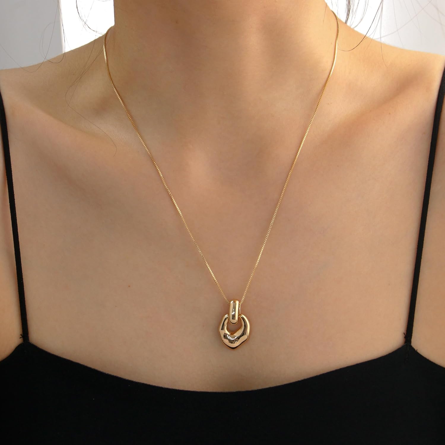 Gold Pendant Necklace for Women Statement Gold Silver Necklace Trendy Jewelry for Women - Image 2