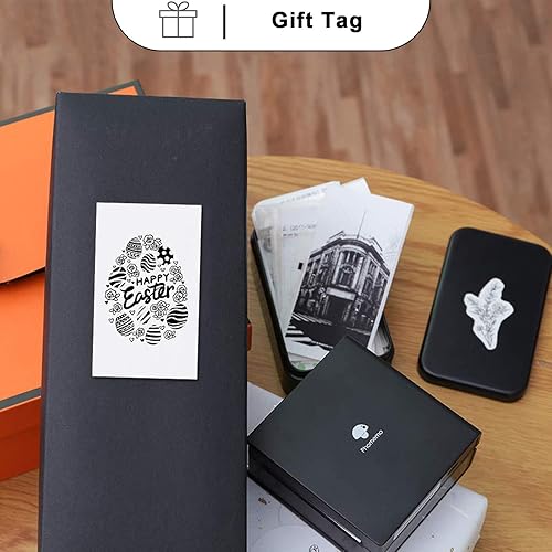 Miniatura 7 de Phomemo Papel blanco para M02 M02 Pro M02S M03, original, adhesivo, papel de impresora térmica, papel adhesivo brillante, para impresora de