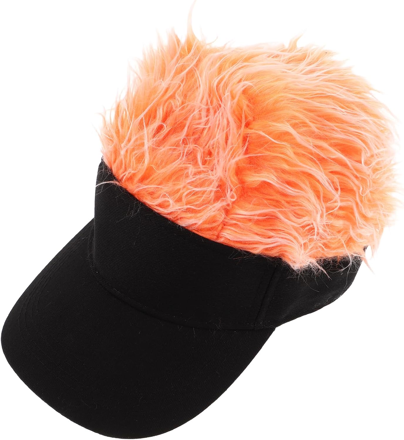 Didiseaon Mens Visor Hat with Hair Fake - Funny Golf Hats Wig Spiked Adjustable Baseball Cap Novelty Baseball Wig Sun Caps Multi