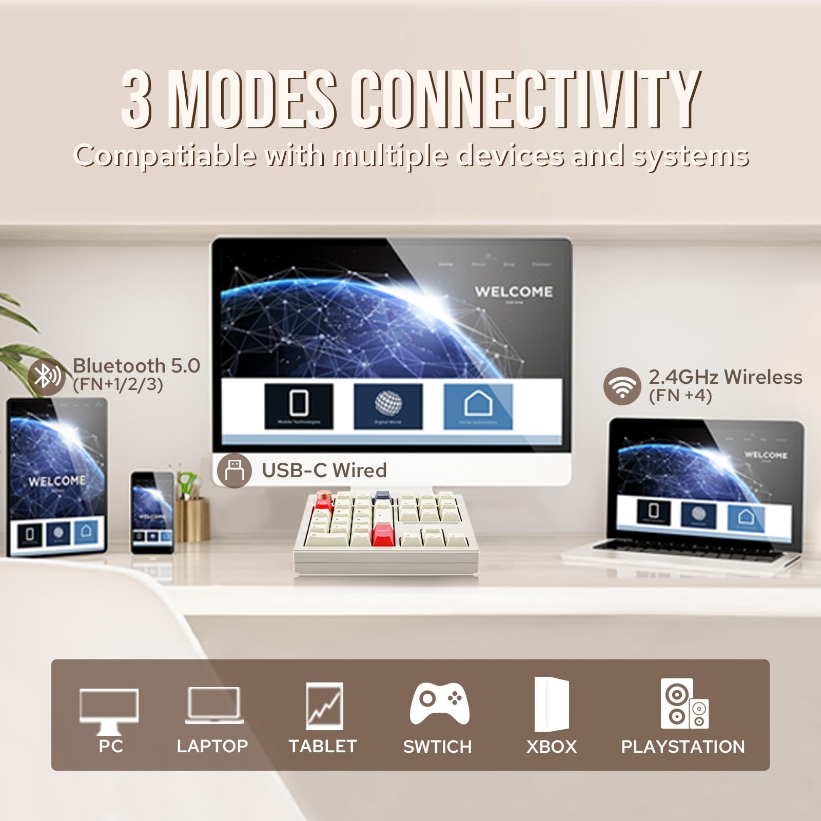 Amazon.co.jp: MechLands CIDOO V33 Aluminum Wireless Keypad with