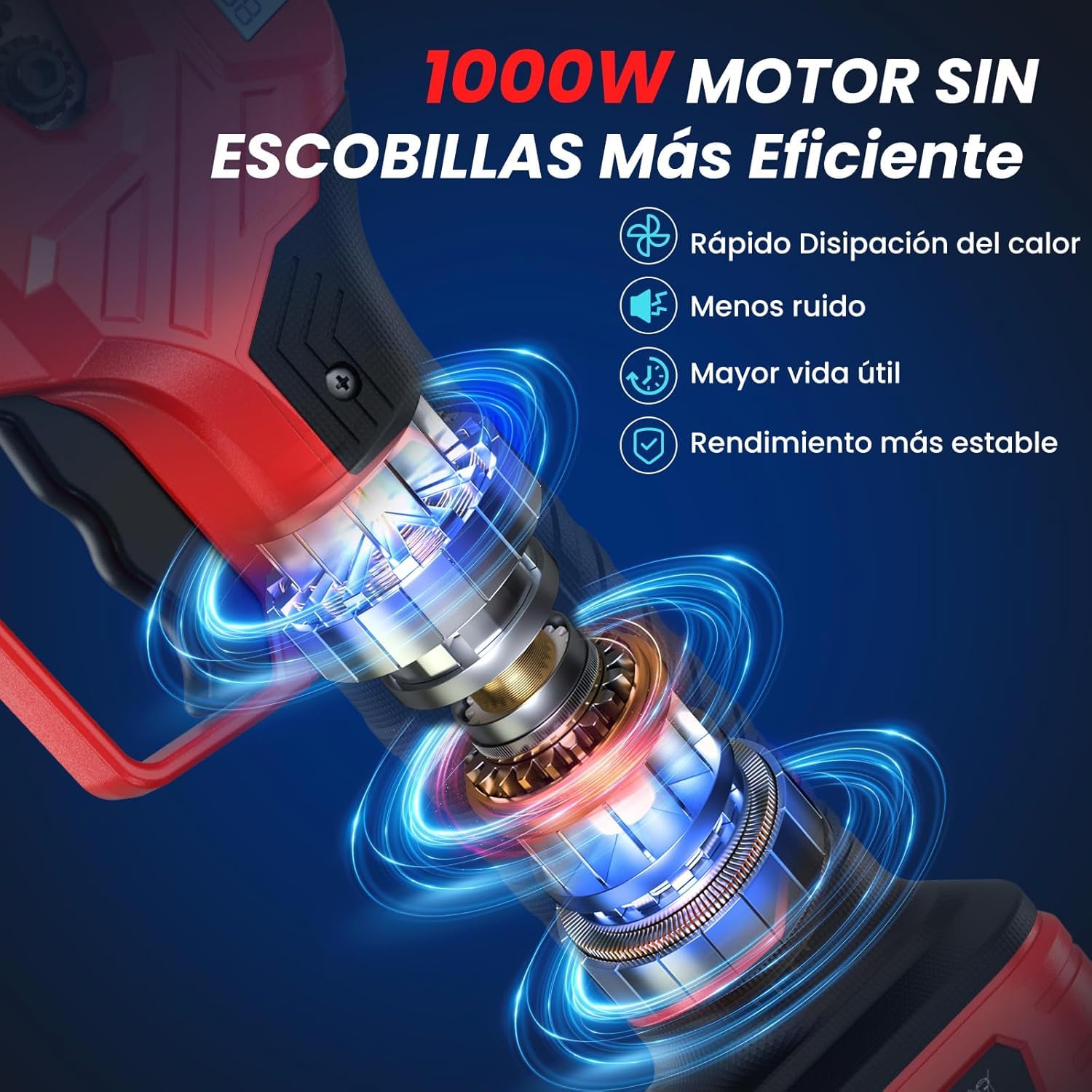 Tijeras de Podar Eléctricas 50mm con 2x21V 2000mAh Baterías, Pantalla LCD | 1000W Motor Sin Escobillas, Pantalla LCD, 4 Modos, 2x 2,0 Ah, 3000 + Cortes,Suspensión Auto,Regalo Papá para Poda de árboles