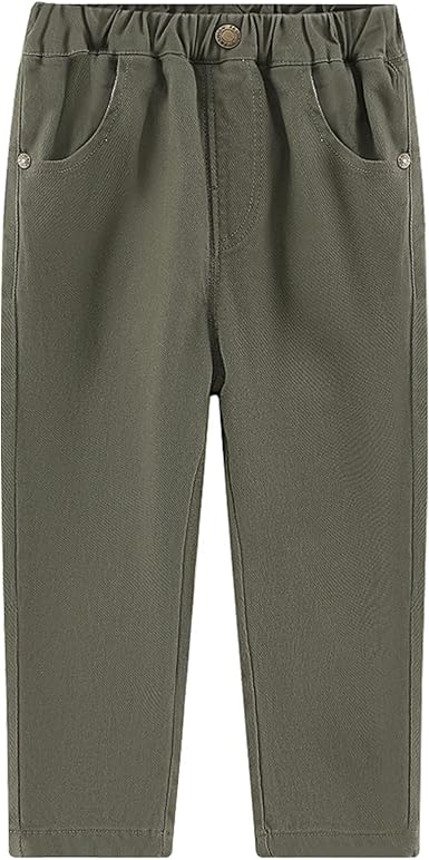 KISBINI Boys' Uniform Pants Elastic 
