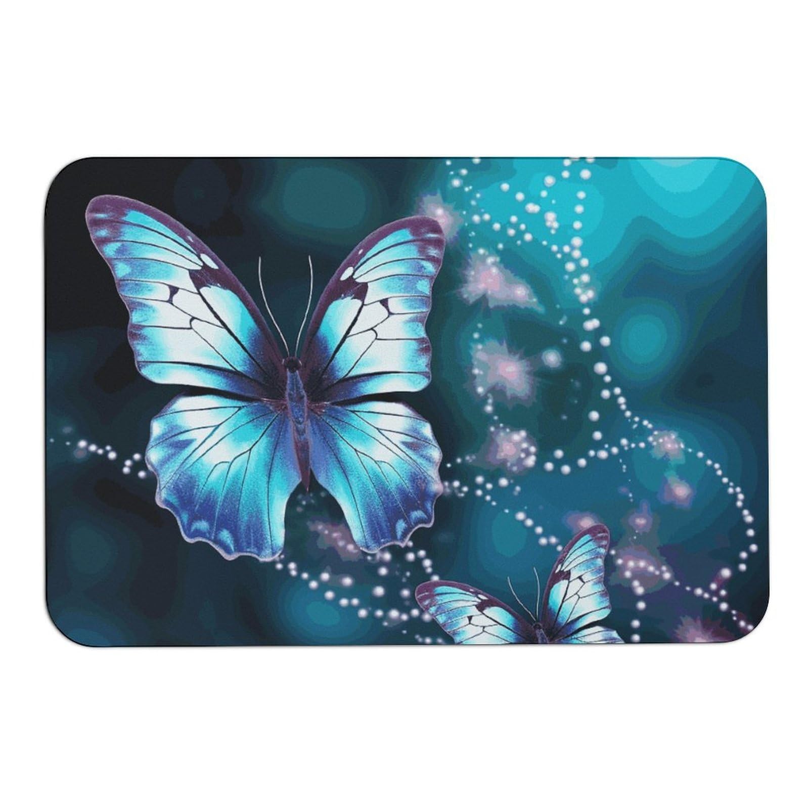 Tapis absorbant papillon 60x40 cm antidérapant pour entrée