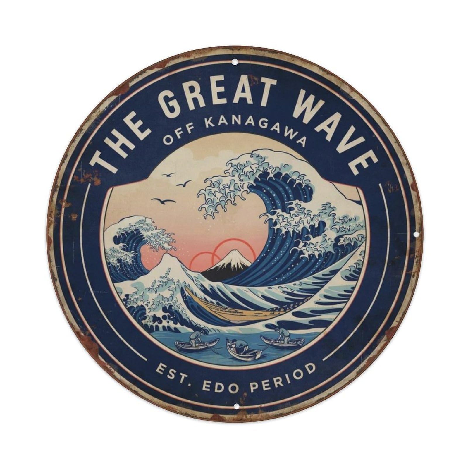 Great Wave Ukiyo-e Metal Tin Sign Plaque