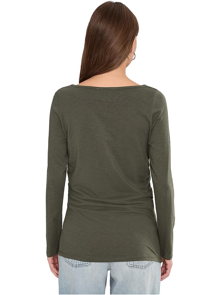 Madewell Side Ruched Slub Long Sleeve