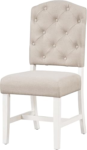 Retro Style Dining Chair Set with 4 Upholstered Chairs for Dining Room, Living Room, Kitchen, Bedroom and Office Desk Chairs,White-4pcs