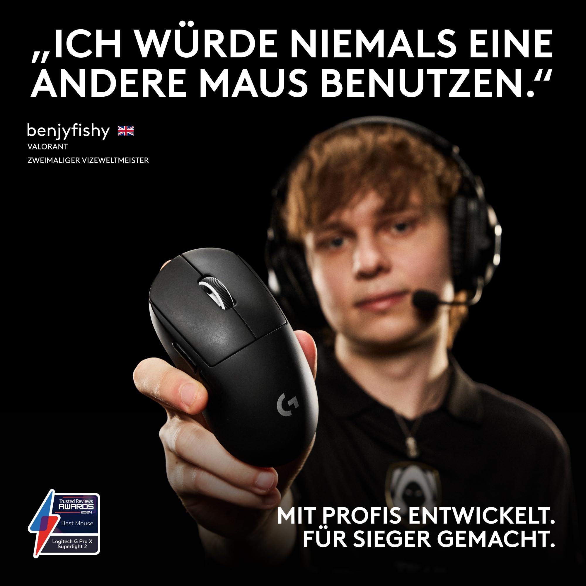 Logitech G PRO X SUPERLIGHT 2 kabellose Gaming-Maus, West Europa Verpackung, 60 g Pro-Grade-Maus... Ansicht 9