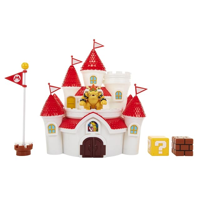 Foto 2 de 8 de Nintendo Super Mario - Castillo Reino Champiñón con la Exclusiva Figura de Acción Articulada “Bowser” de 6 cm