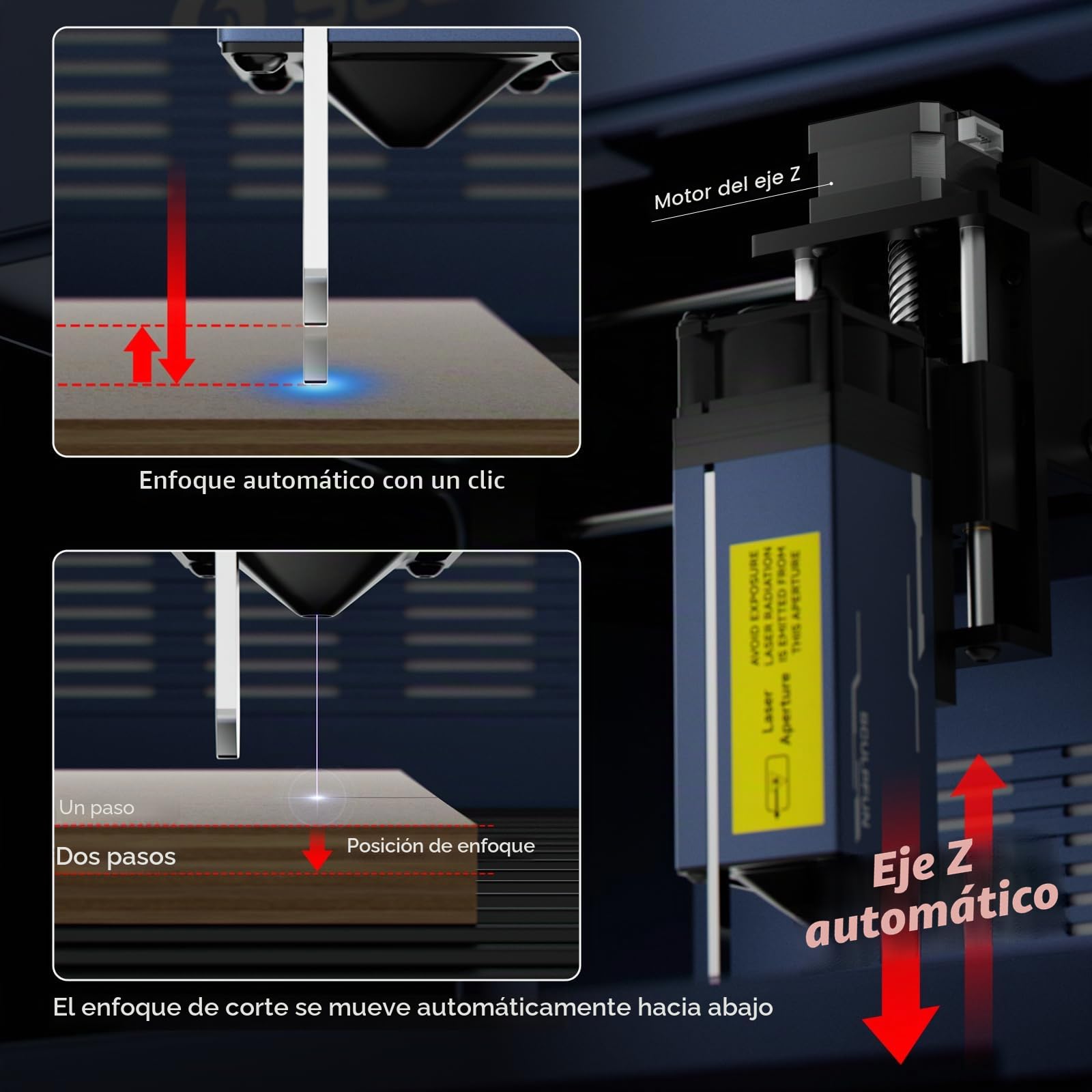 SCULPFUN iCube Ultra Dual 12W Grabador Láser, 12W Diodo & 1,2W Infrarrojo, con Autoenfoque y Filtro de Humo, Cortadora de Escritorio Cerrada para Madera, Cuero, Metales, Acrílico, 150x135mm