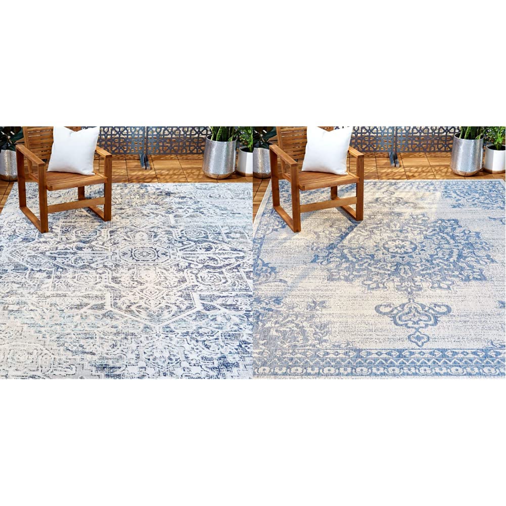 Amazon.com: Home Dynamix Patio Sofia Fleur Area Rug + Nicole Miller ...