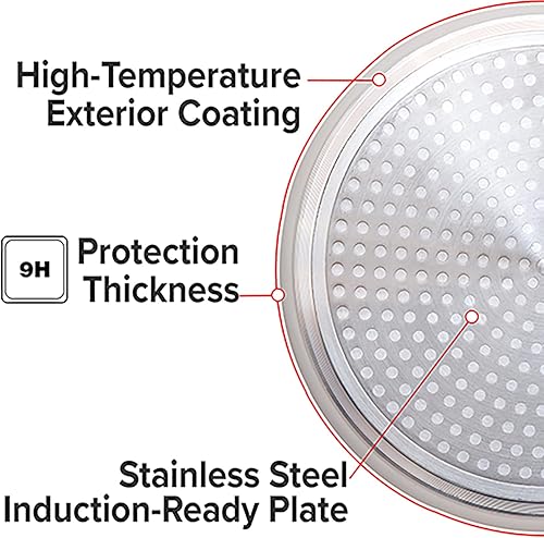 Miniatura 4 de Nuwave Juego de 3 sartenes de 8 pulgadas, 10 pulgadas, 12 pulgadas, forjadas ligeras, G10 Healthy Duralon Blue Ceramic Ultra Antiadherente, listas