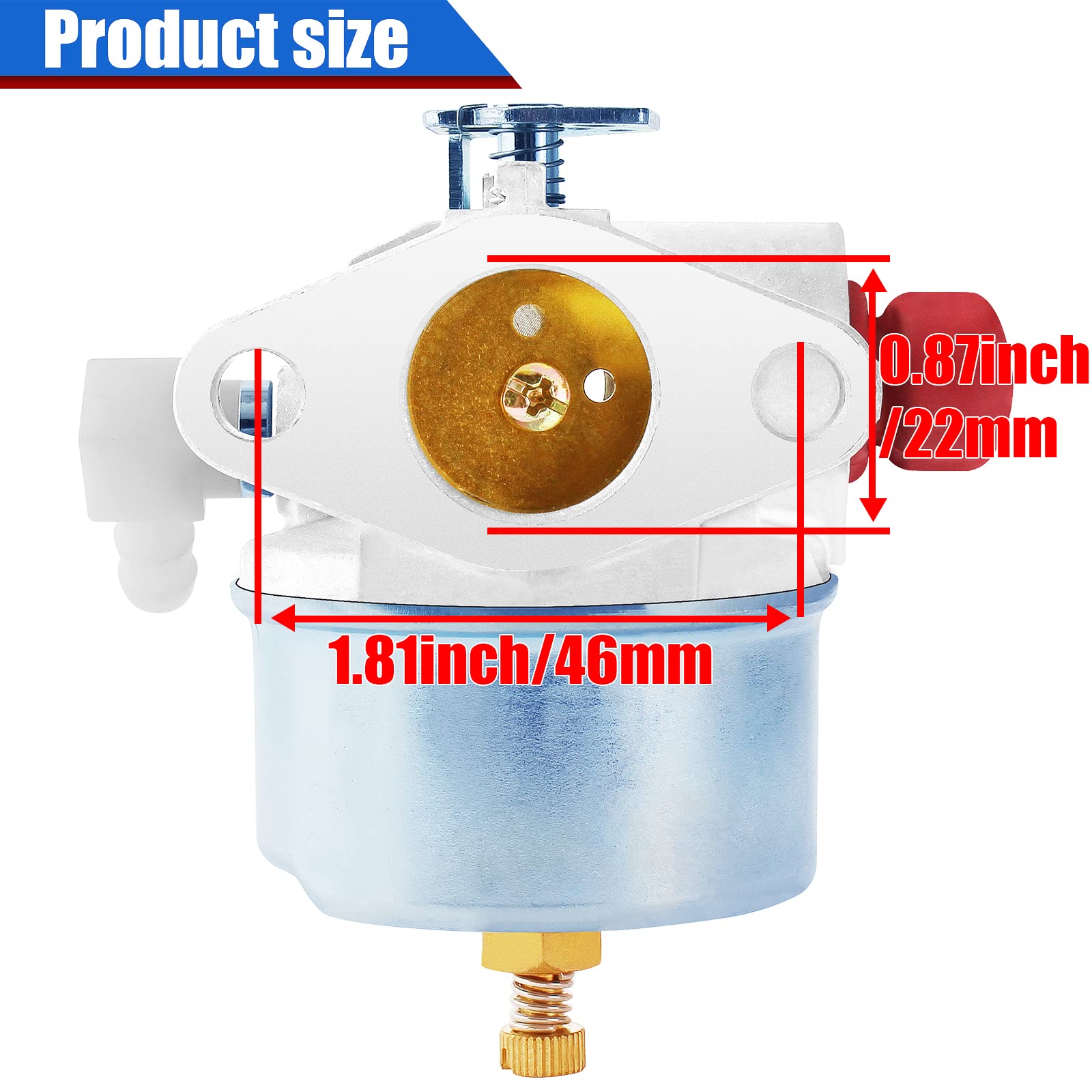 Yingshop Lawnmower Carburetor Carb for Tecumseh 632795 632795A TVS75 TVS90 TVS100 TVS105 TVS115 TVS120 ECV100 TVXL90 TVXL105 TVXL115 LAV30 LAV35 LAV40 LAV50 TNT120 - Image 2
