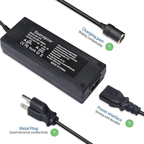 Miniatura 4 de Convertidor de CA a CC de 10 pies de 110 V a 12 V 10 A 120 W Fuente de alimentación de coche Adaptador de encendedor de cigarrillos a enchufe de
