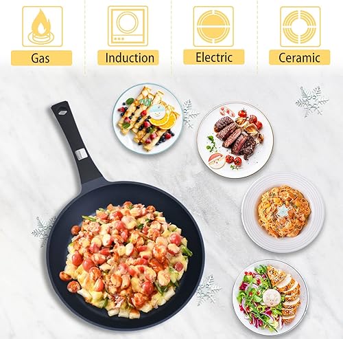 Miniatura 5 de Sartén antiadherente utensilios de cocina antiadherentes sartenes con tapa, sartenes antiadherentes Olla inoxidable - Inducción antiadherente Sartén