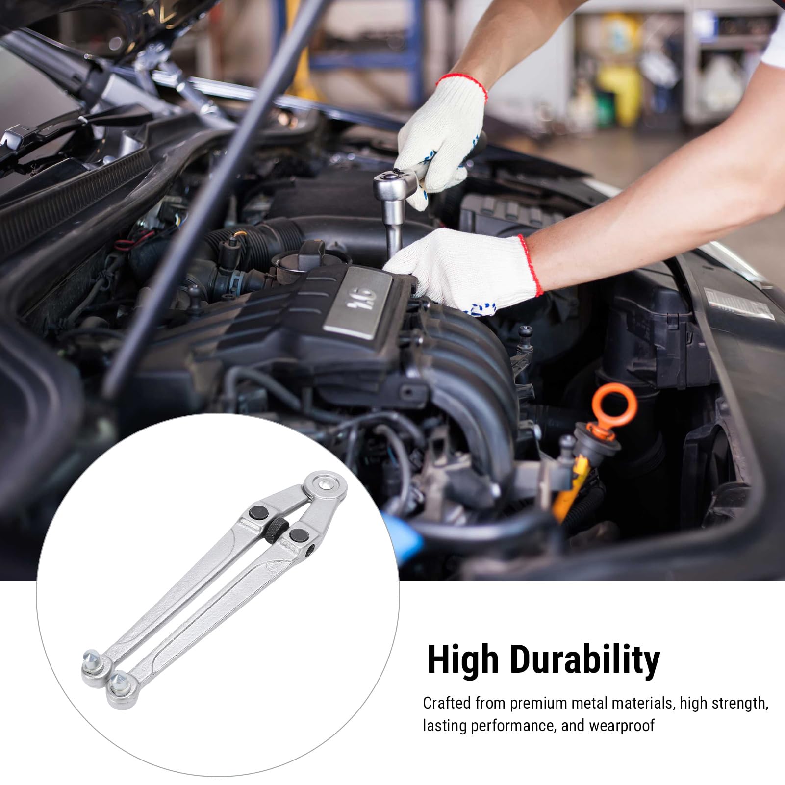 Llave Inglesa de Pasador Ajustable de 9 a 3/4 Pulgadas para Ingeniería de Precisión, Herramientas de Llave de Tuerca Universal Portátil Resistente Al Desgaste de Metal