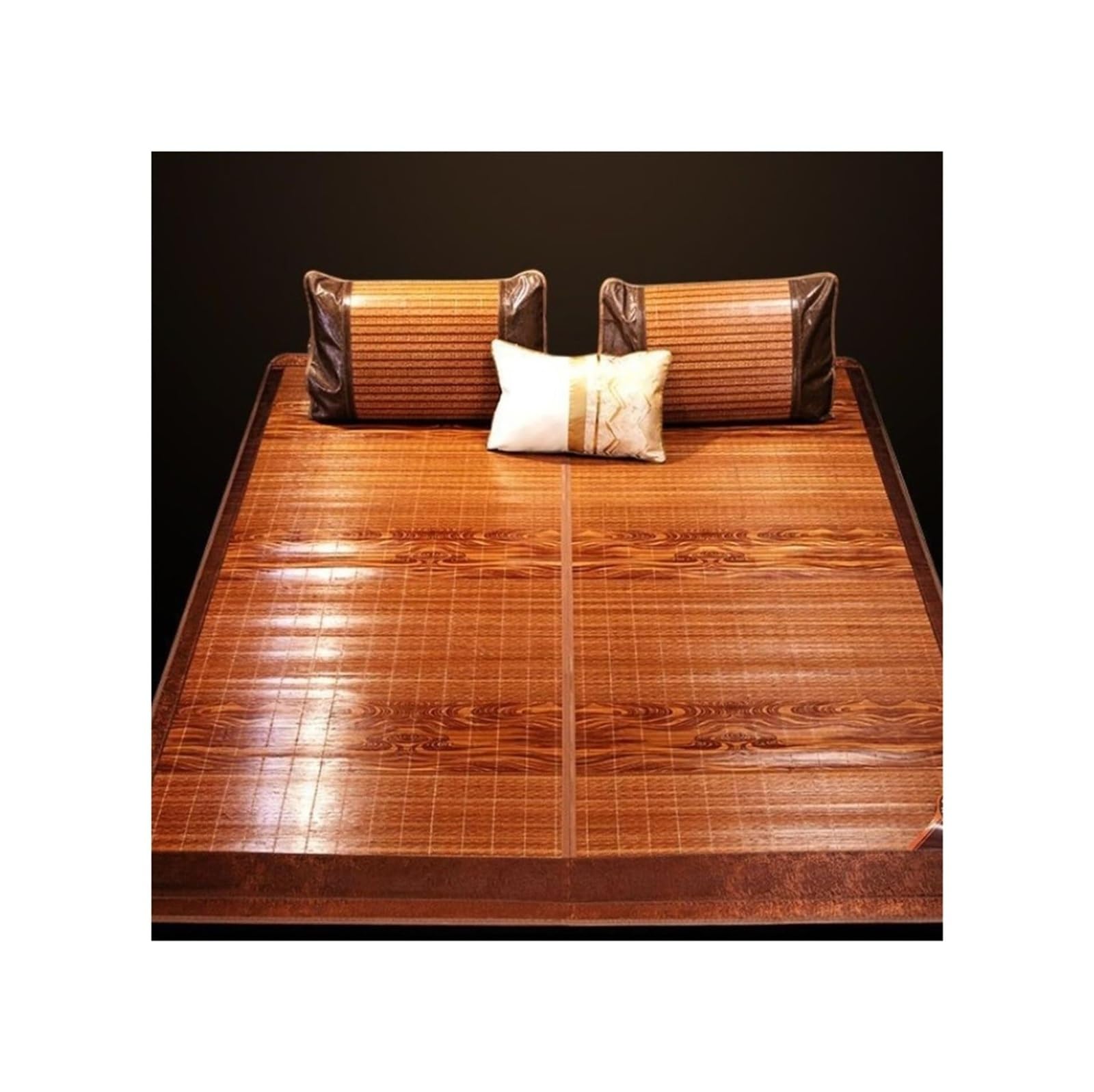 Esterilla de bambú reversible para verano alfombra refrescante plegable tamaños múltiples