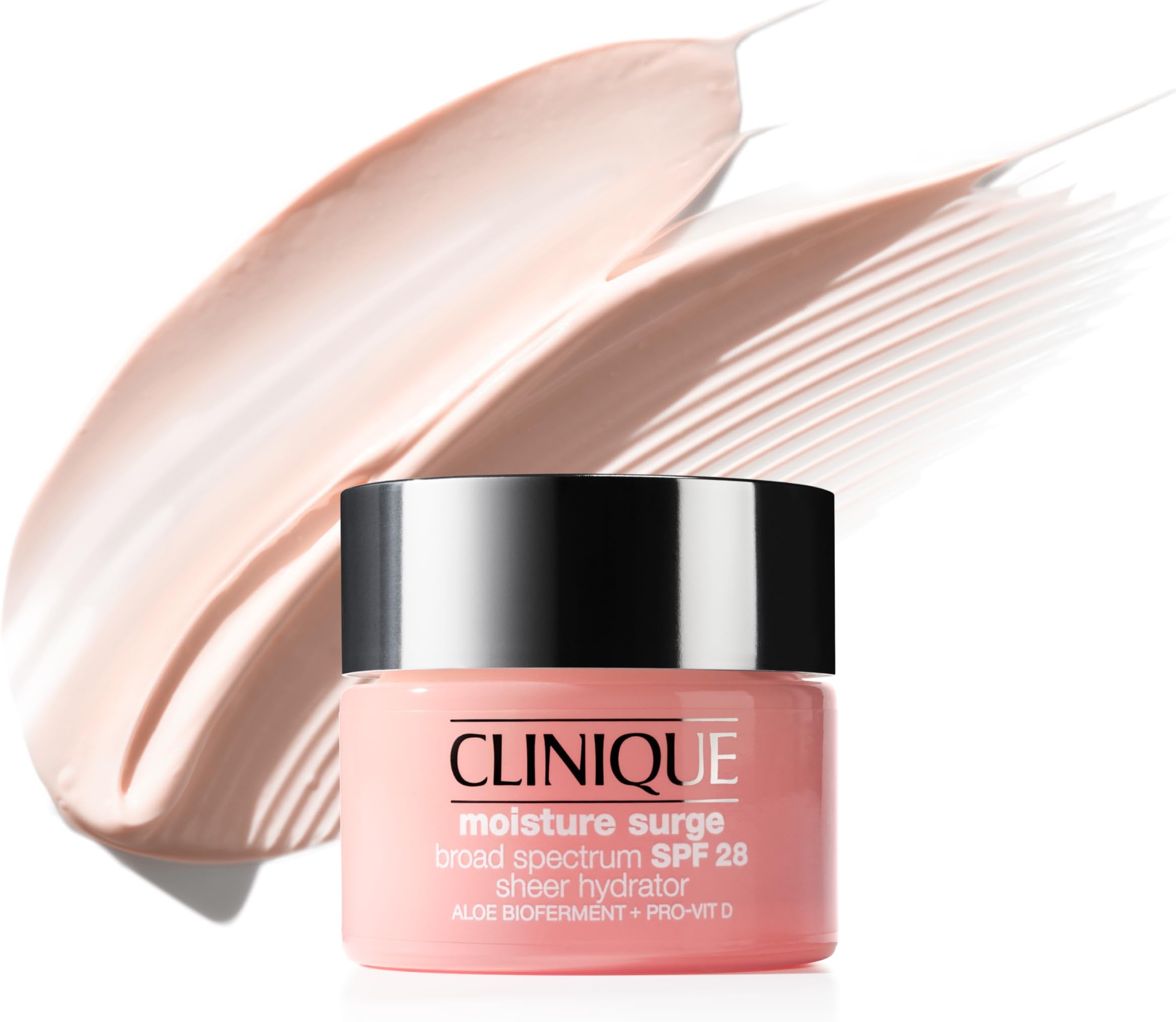 Clinique Moisture Surge Broad Spectrum SPF 28 Sheer Hydrator Face Moisturizer With Hyaluronic Acid, Aloe Bioferment + Provitamin D | Hydrating + Protecting