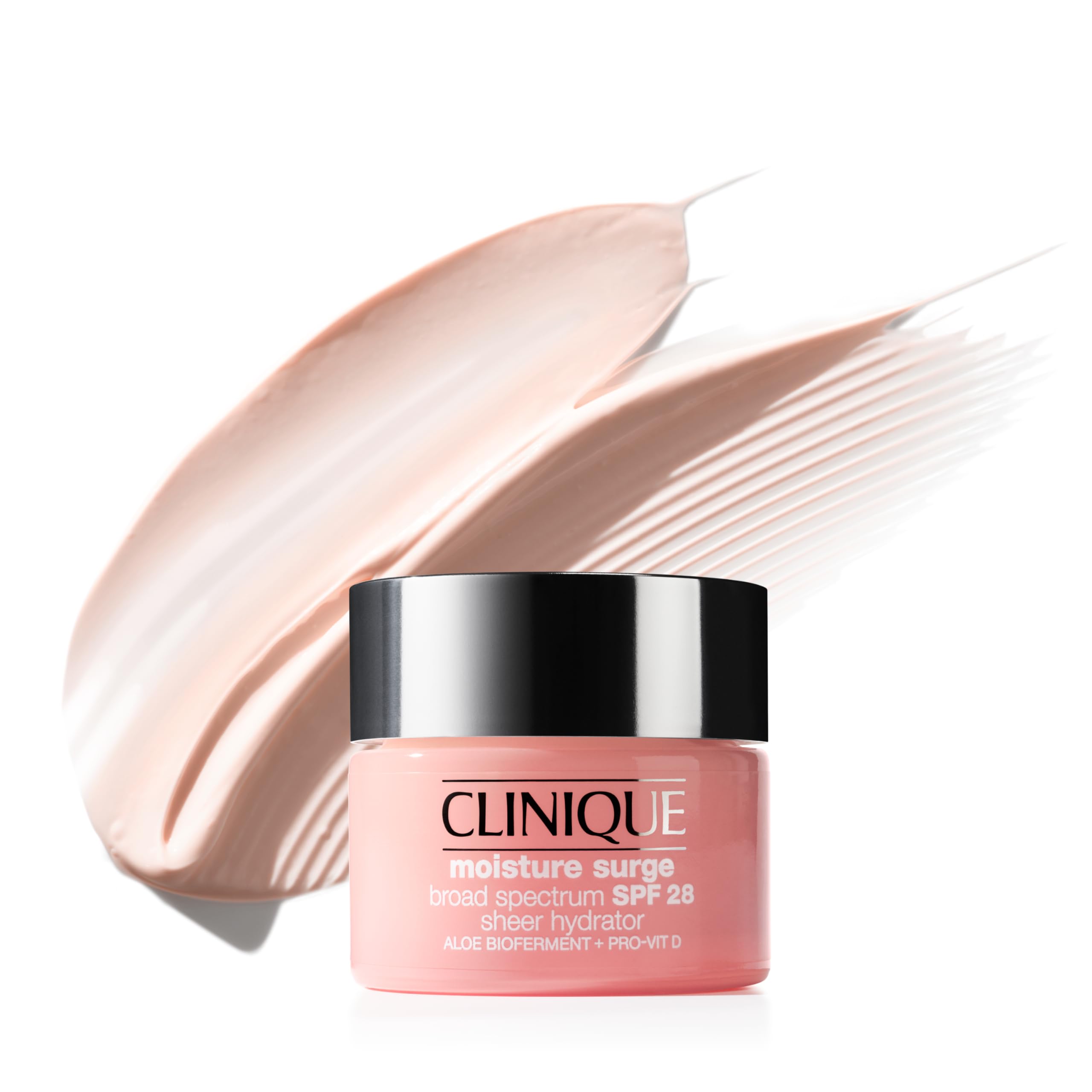 Clinique Moisture Surge Broad Spectrum SPF 28 Sheer Hydrator Face Moisturizer With Hyaluronic Acid, Aloe Bioferment + Provitamin D | Hydrating + Protecting
