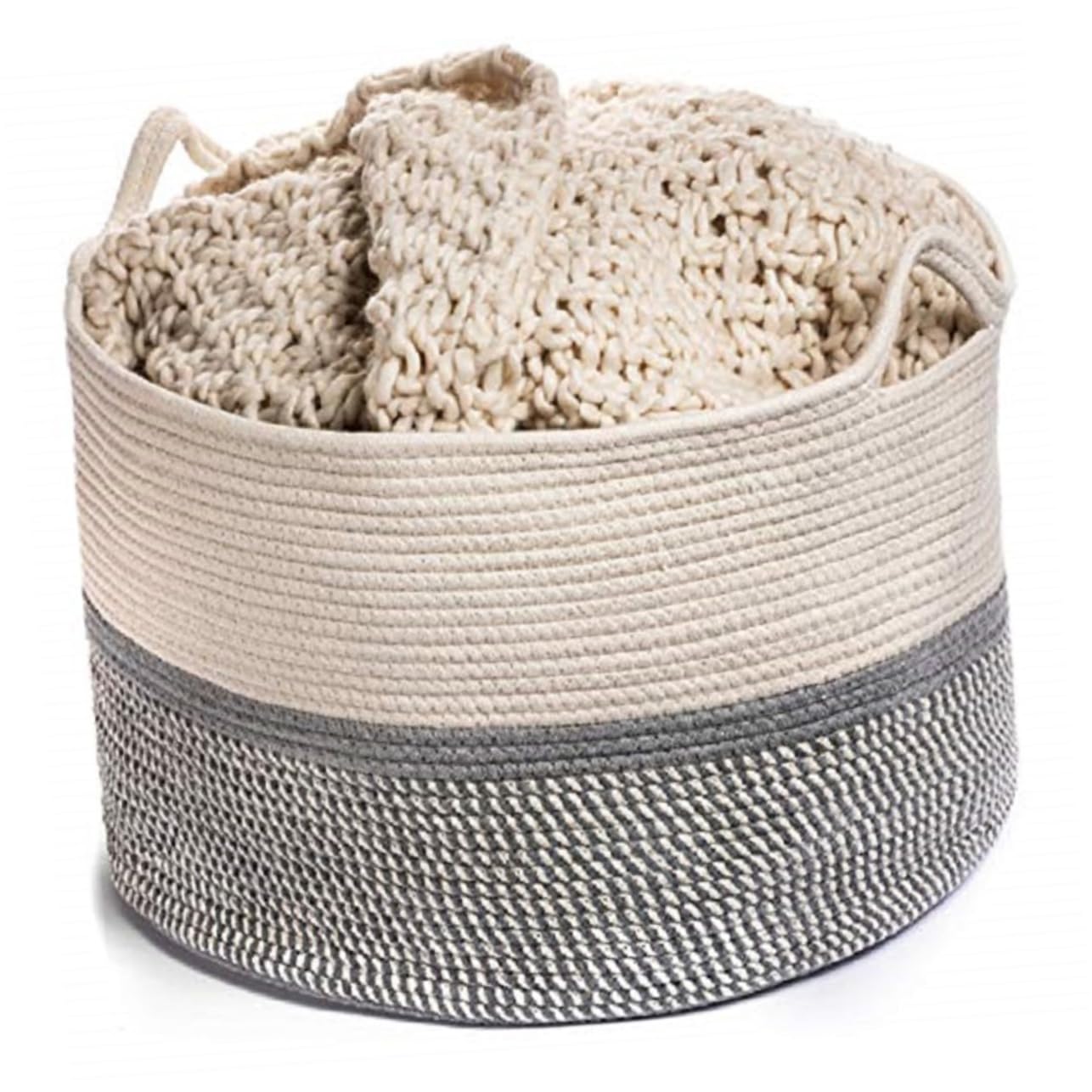 Woven Storage Basket for Laundry and Sundry Items with Handles Versatile Organizer for Toys Clothes and More