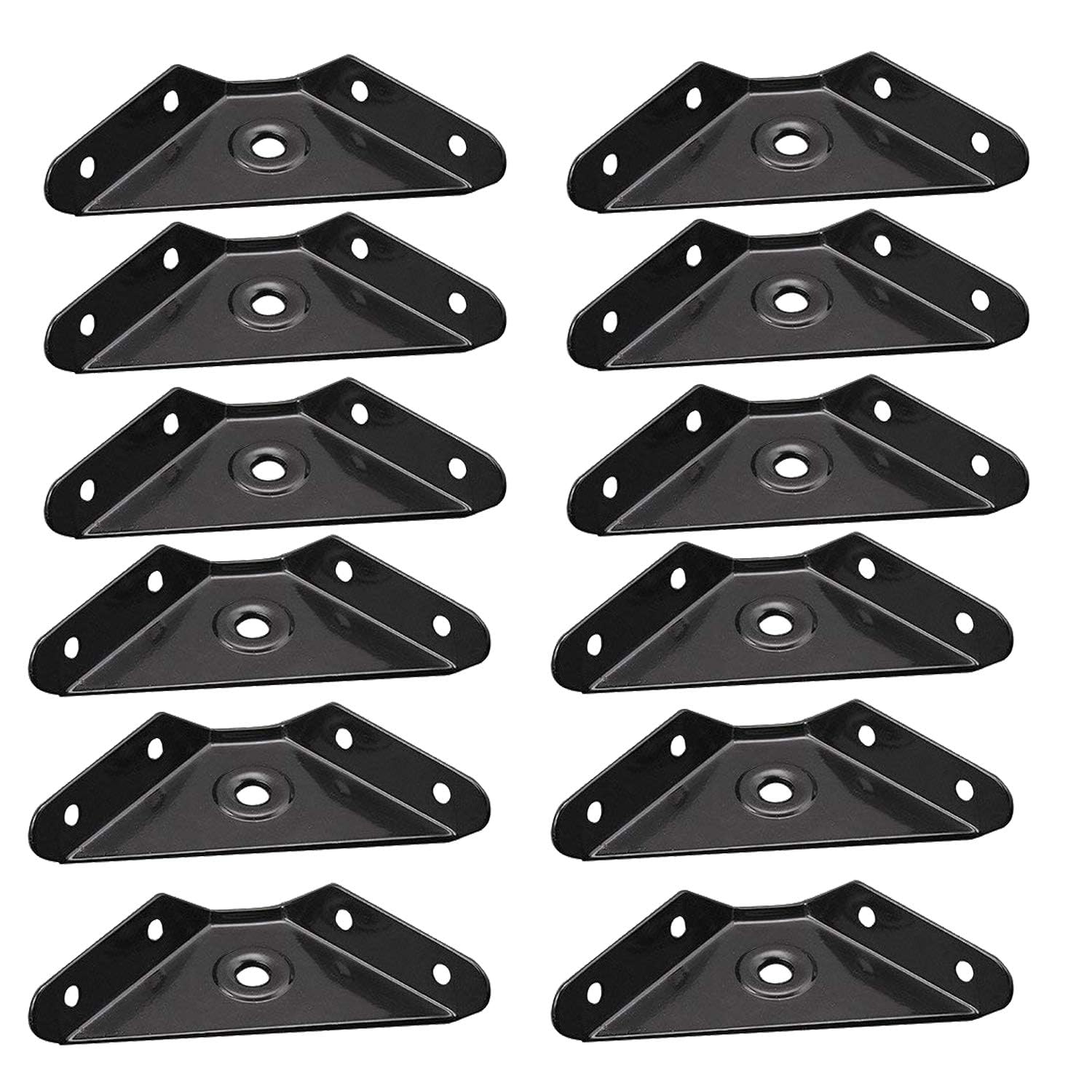 12 Pcs Steel Corner Braces Joint, Trapeziform Angle Code Brackets Corner Brace, Support Joint Bracket Fastener